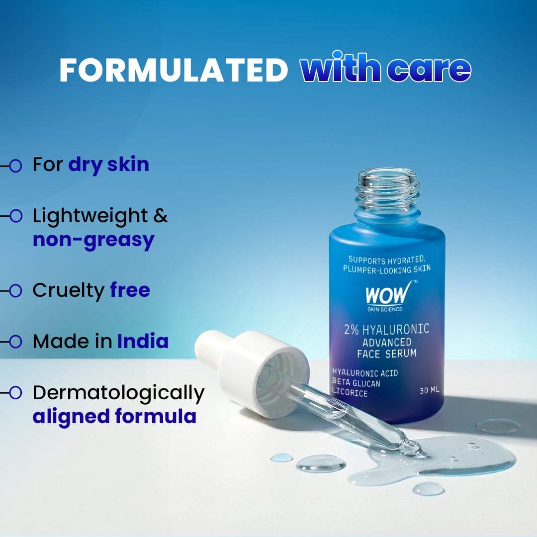 2% Hyaluronic Acid Face Serum Deep Hydration for Plump Skin 30ml