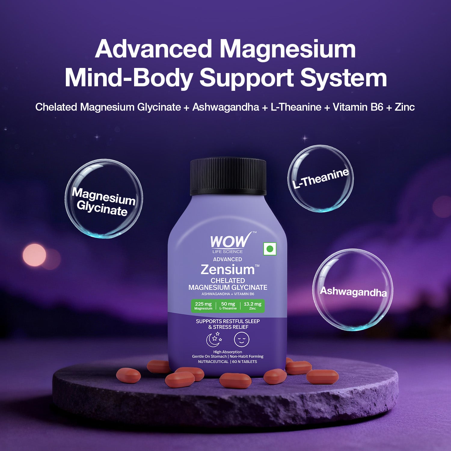Chelated Magnesium Glycinate Complex Duo Strength & Relaxation Support