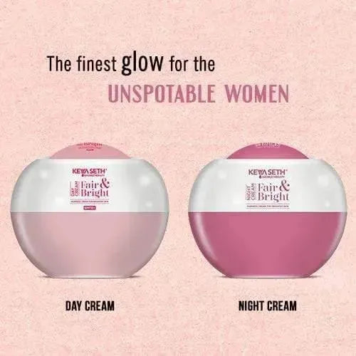 "Fair & Bright" Day & Night Cream Combo - Skin Brightening, Whitening, Nourishing ,Overnight Repair Fairness Moisturizer Enriched with Essential Oil. 100ml