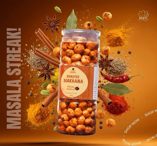 【SURU】 Indian Masala Roasted Makhana｜インディアンマサラ ローストマカナ（ハスの実）｜90g