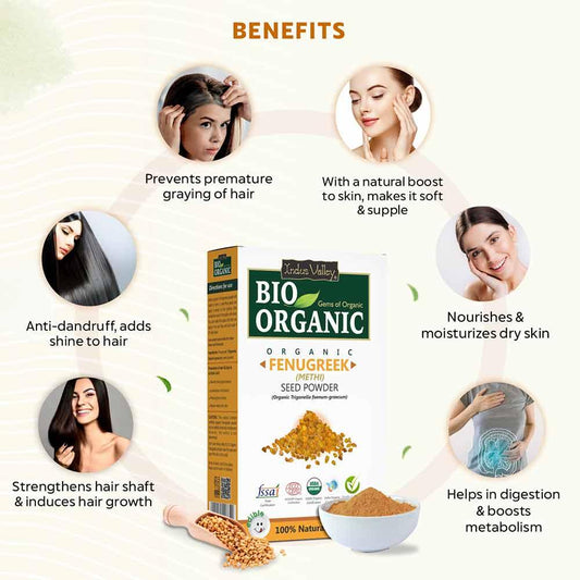 Bio Organic Fenugreek Methi Seed Powder - 100gm 100g