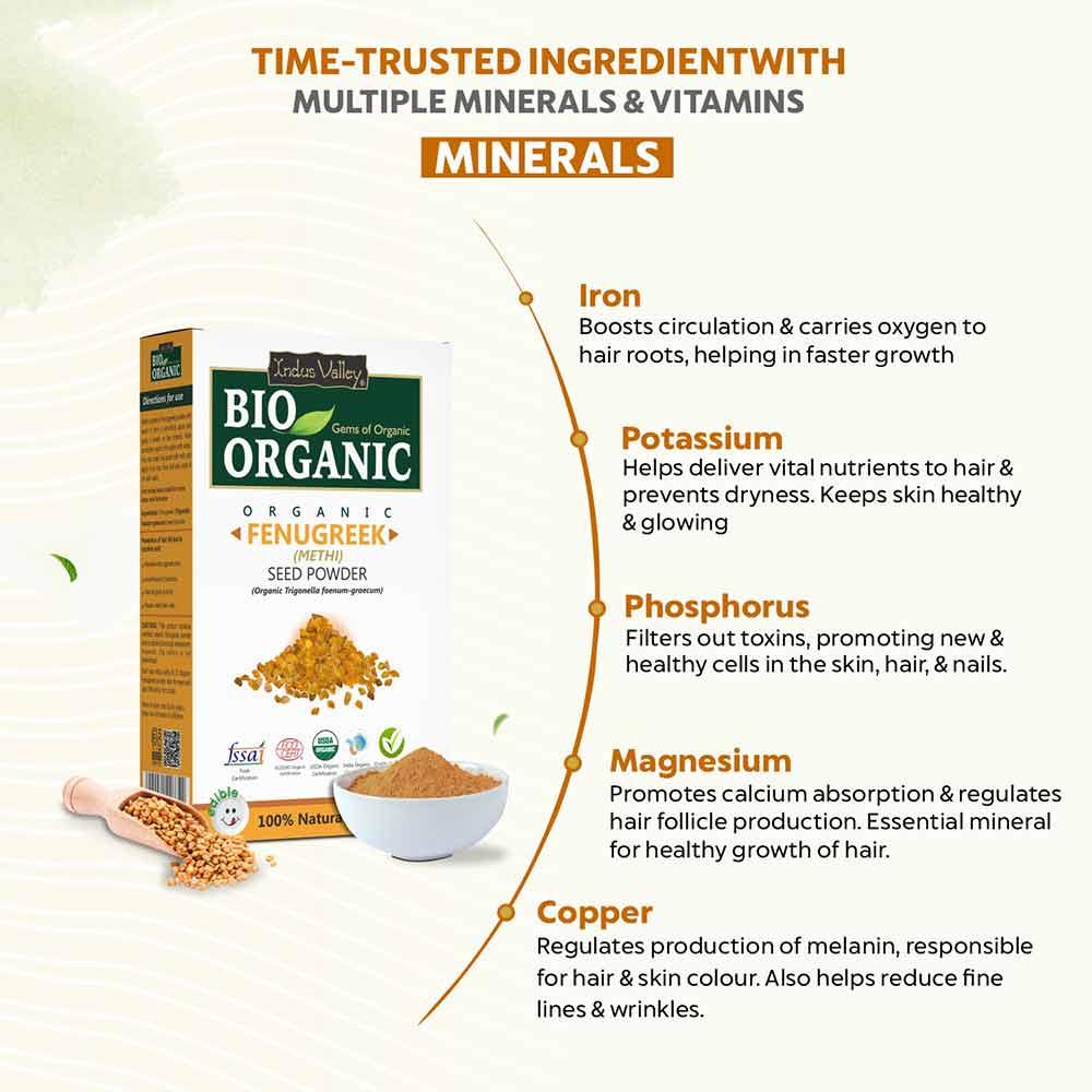 Bio Organic Fenugreek Methi Seed Powder - 100gm 100g