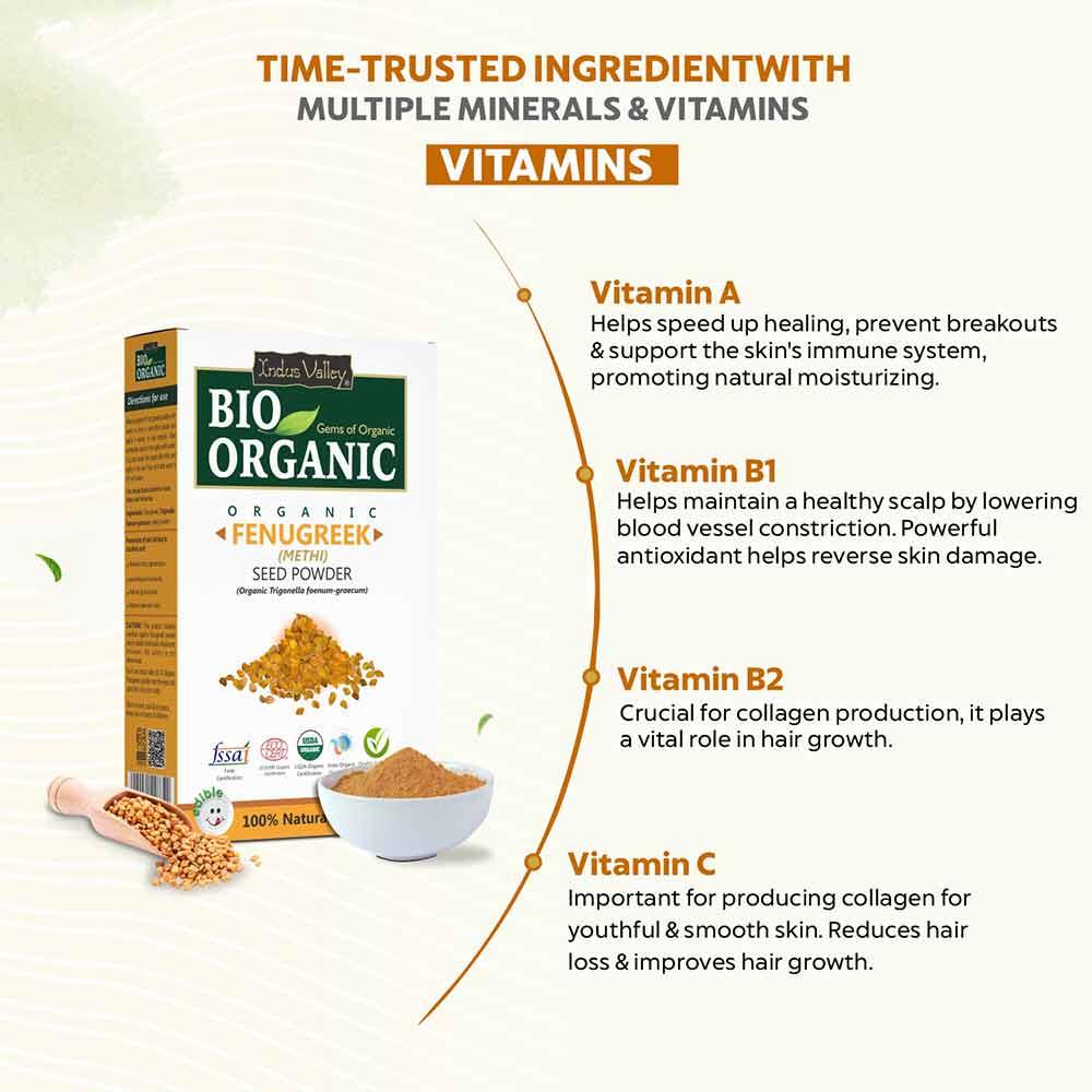 Bio Organic Fenugreek Methi Seed Powder - 100gm 100g