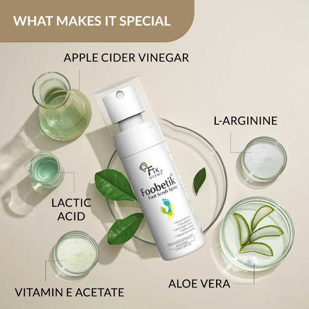 Foobetik Foot Scrub Spray and  Foot Cream