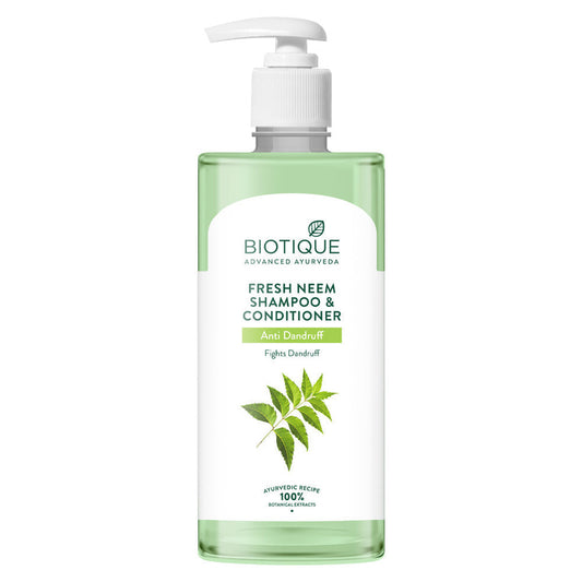 【Biotique】 FRESH NEEM Scalp Care Shampoo & Conditioner｜FRESH ニーム フケ対策 シャンプー コンディショナー｜500ML