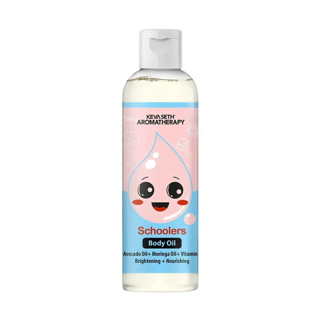 Schoolers Body Oil Ultra-Light Brightening & Nourishing Massage Oil I  Enriched with Avocado oil, Moringa Oil & Vitamin E 200ml