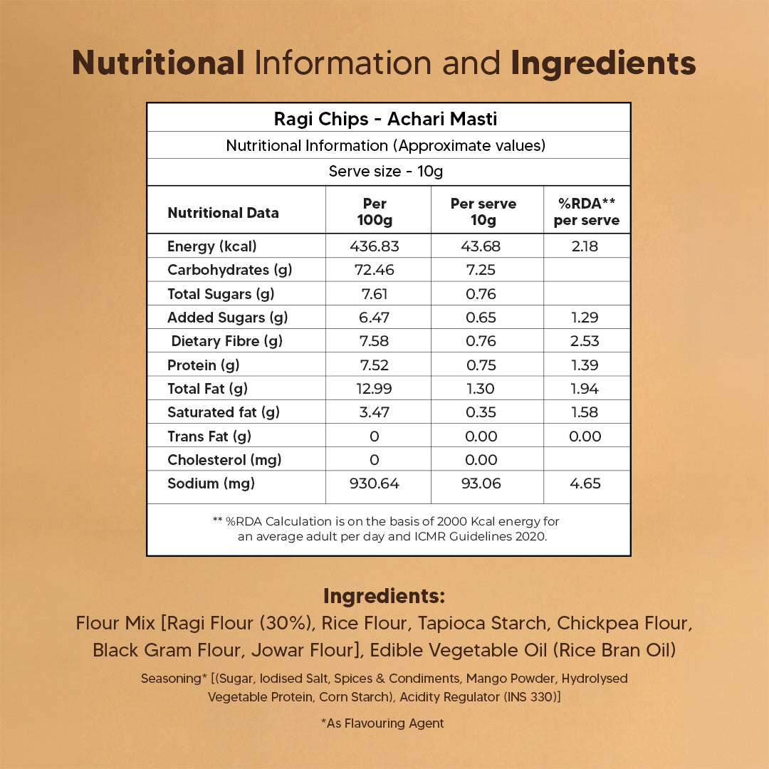 Ragi Chips Achari Masti 110g