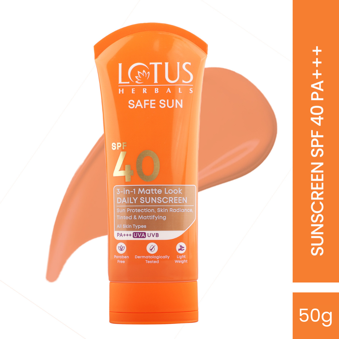 Safe Sun 3 In 1 Matte-Look Daily Sunscreen SPF 40 PA+++ 50g