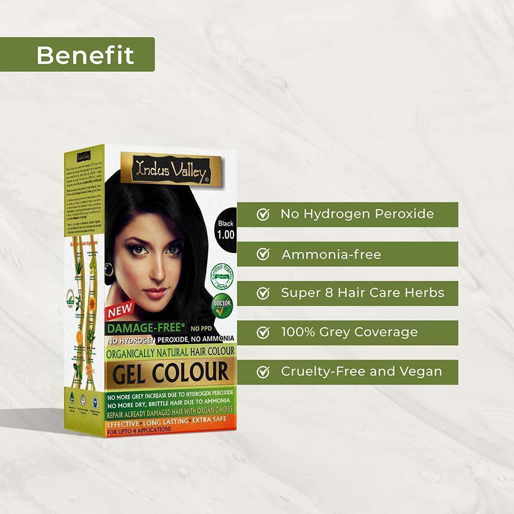 Black Damage Free Gel Hair Color Single Application Trial Pack Black