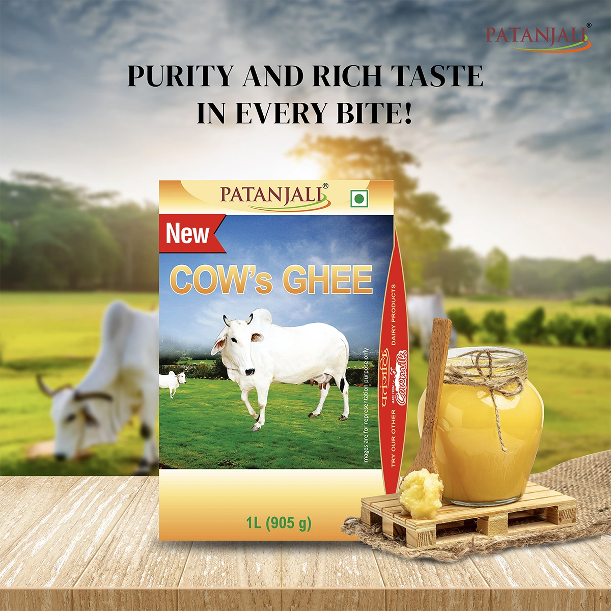 【Patanjali】 Cow's Ghee｜牛ギー｜1L