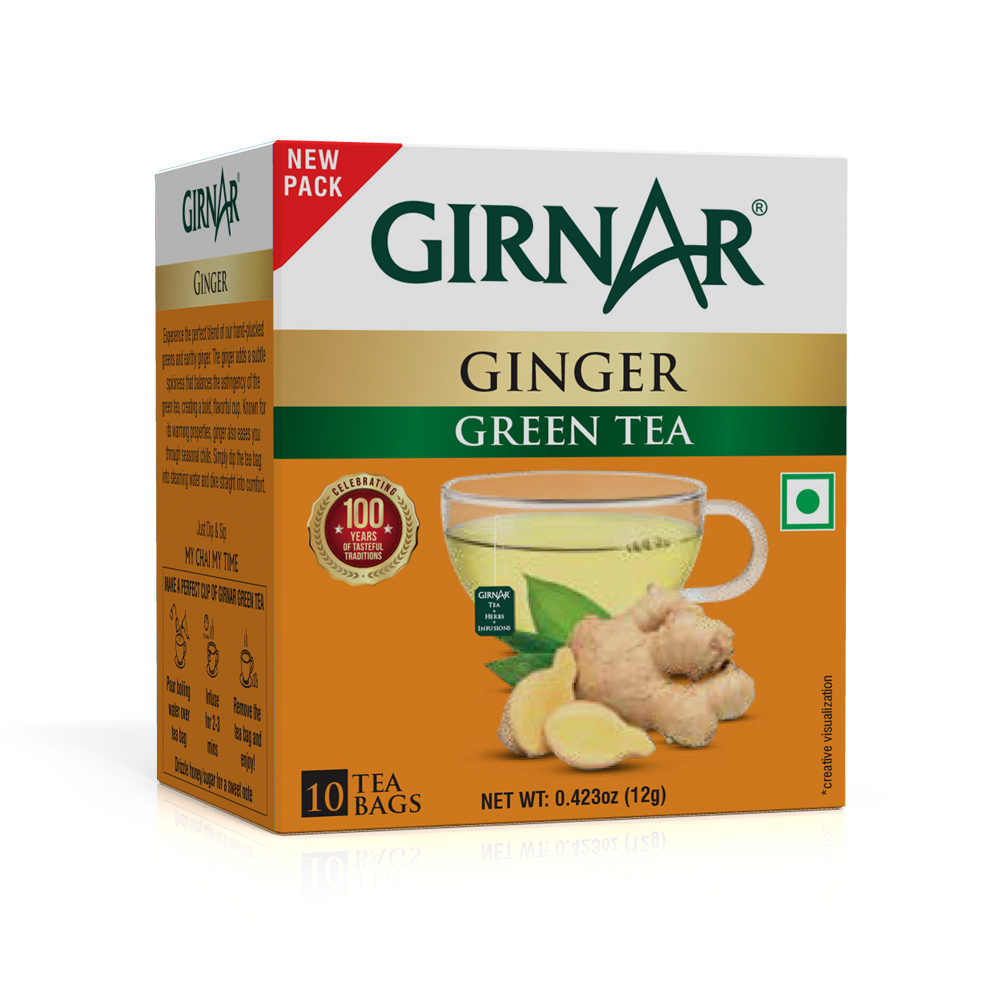 Green Tea Bags - Ginger 25 Tea Bags
