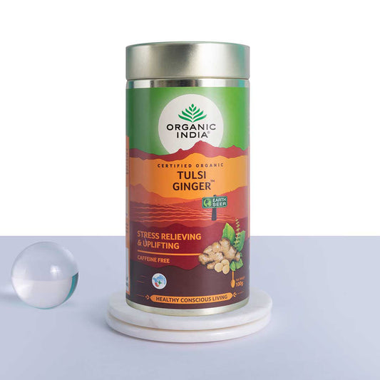 【Organic India】 Tulsi Ginger｜トゥルシー ジンジャー｜100 g Tin