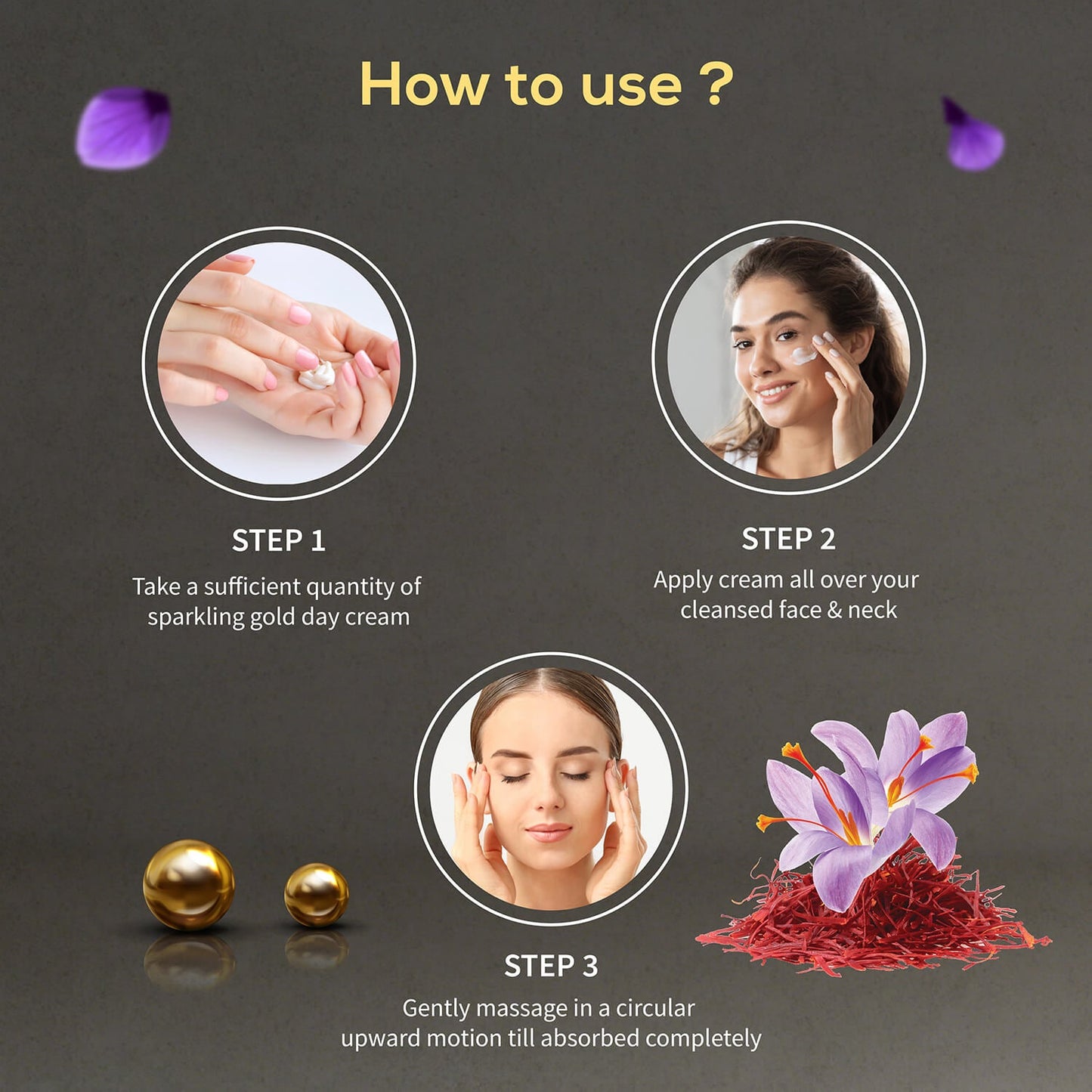 Sparkling Gold Day Cream With 24k Gold & Saffron - 30g 30g