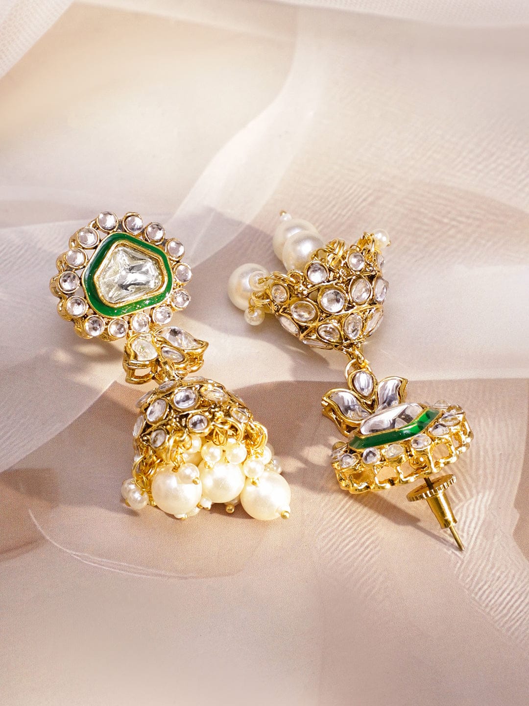 Green Symphony Kundan Necklace Set フリーサイズ