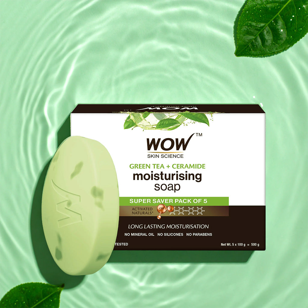 【WOW Skin Science】 Green Tea Soap Pack of 5 (5 x 100g)