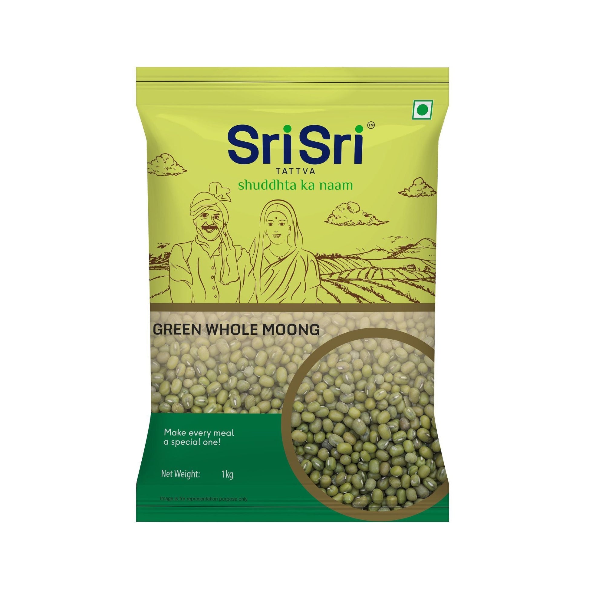 【Sri Sri Tattva】 Green Whole Moong｜ 緑豆（ホール）｜ 1kg