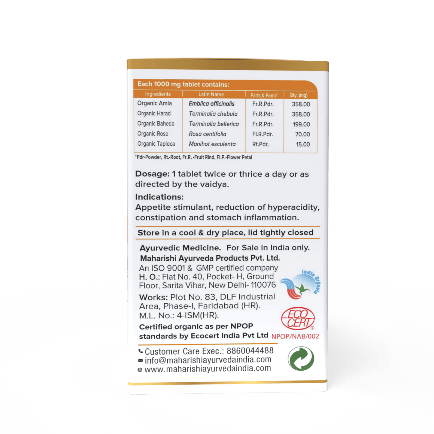 Maharishi Ayurveda Gut Health -For Digestion & Detox
