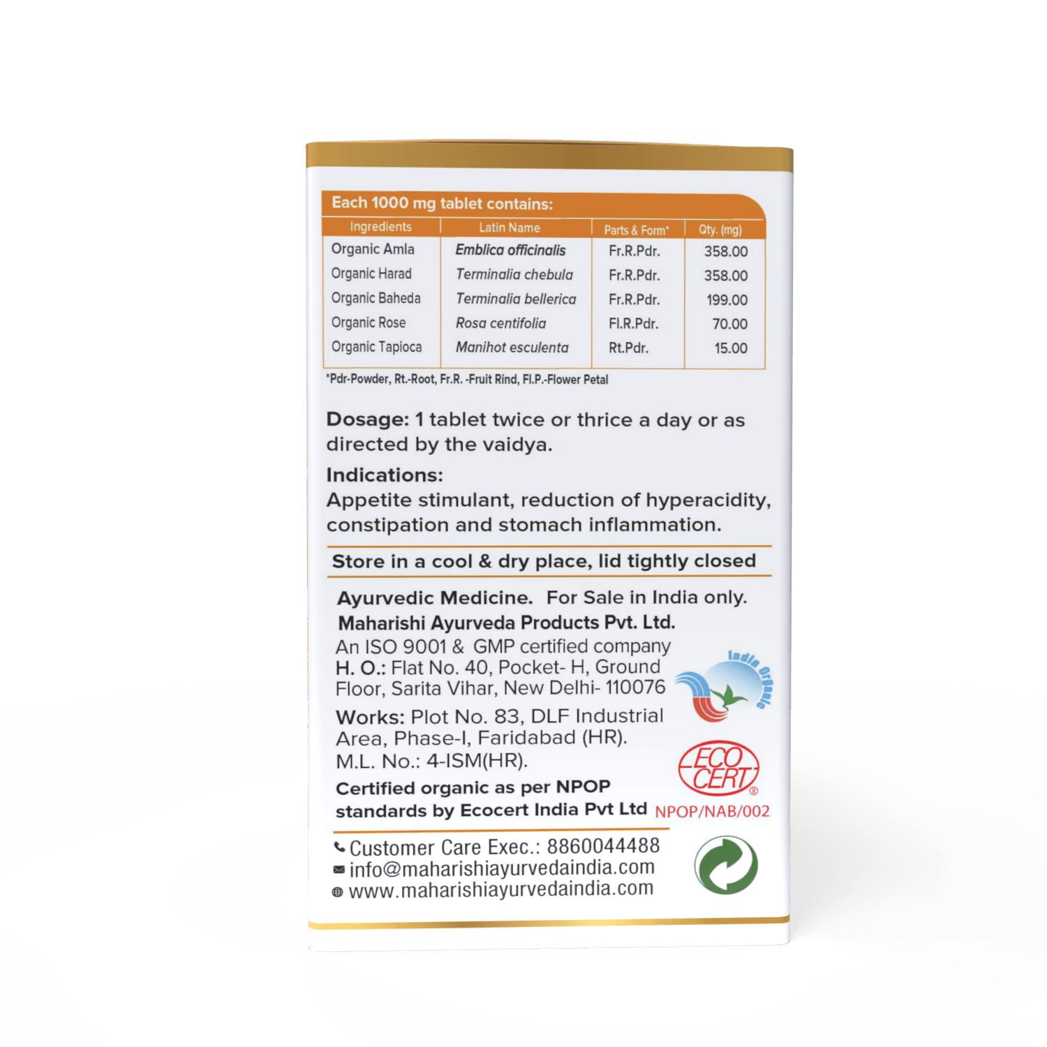 Maharishi Ayurveda Gut Health -For Digestion & Detox