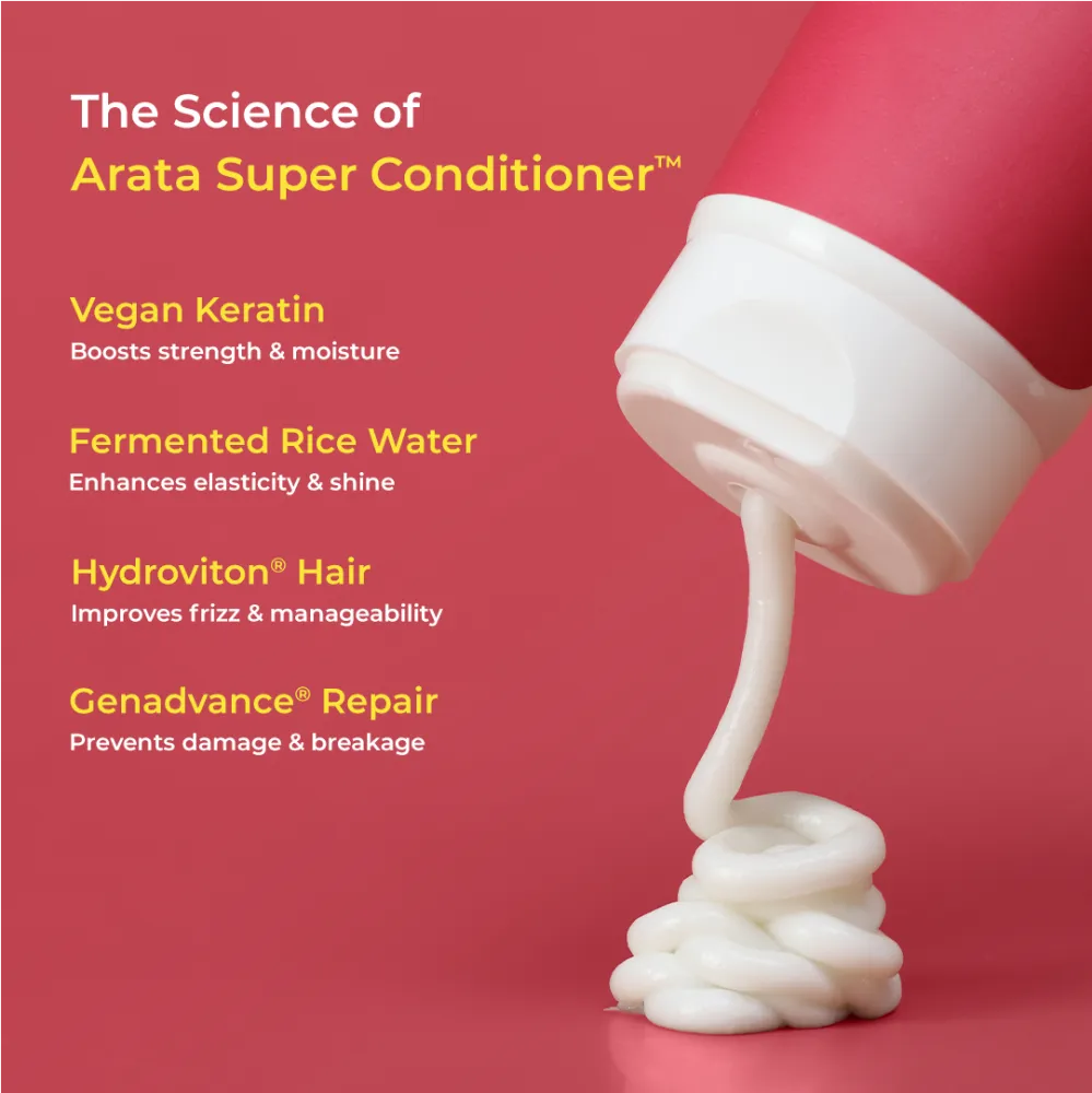 Vegan Keratin & Rice Water Super Conditioner» for Dry, Frizzy & Damaged Hair - 200ml 200ml
