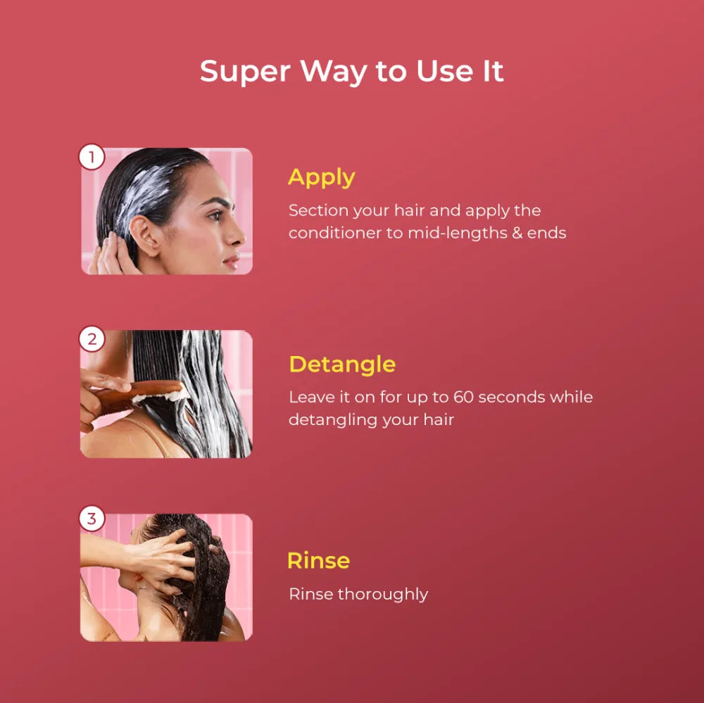 Vegan Keratin & Rice Water Super Conditioner for Dry, Frizzy & Damaged Hair - 50ml 50ml