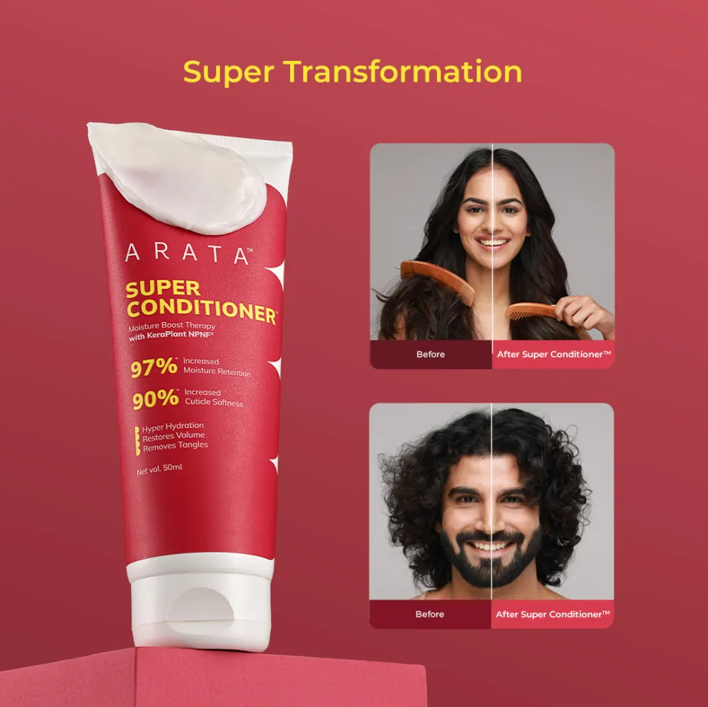 Vegan Keratin & Rice Water Super Conditioner for Dry, Frizzy & Damaged Hair - 50ml 50ml