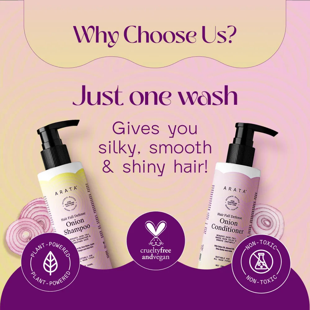 Hair Fall Defense Onion Shampoo Pack of 2 - 400ml 400ml