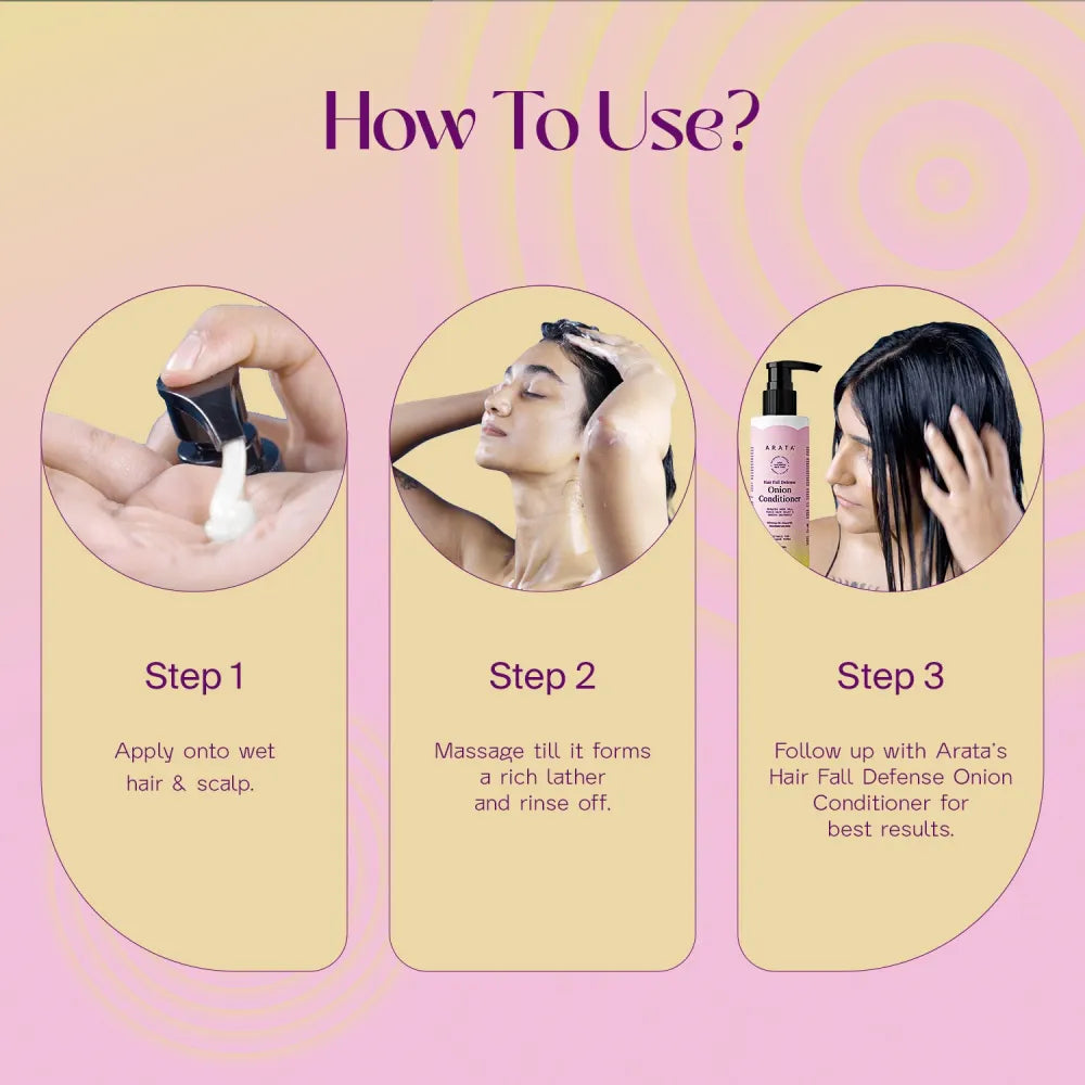 Hair Fall Defense Onion Shampoo Pack of 2 - 400ml 400ml