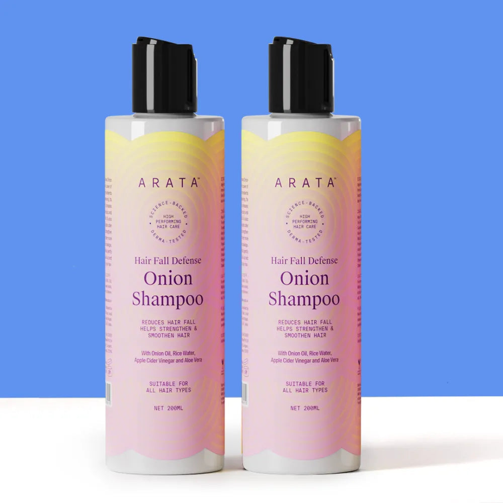 【Arata】 Hair Fall Defense Onion Shampoo Pack of 2 - 400ml｜ヘアフォール ディフェンス オニオンシャンプー 2本パック｜400ml