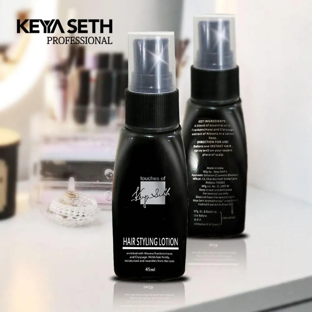 Hair Styling Lotion for Studio Styling Shaping Strong Hold & Nourishment with Frankincense & Clary Sage 45ml