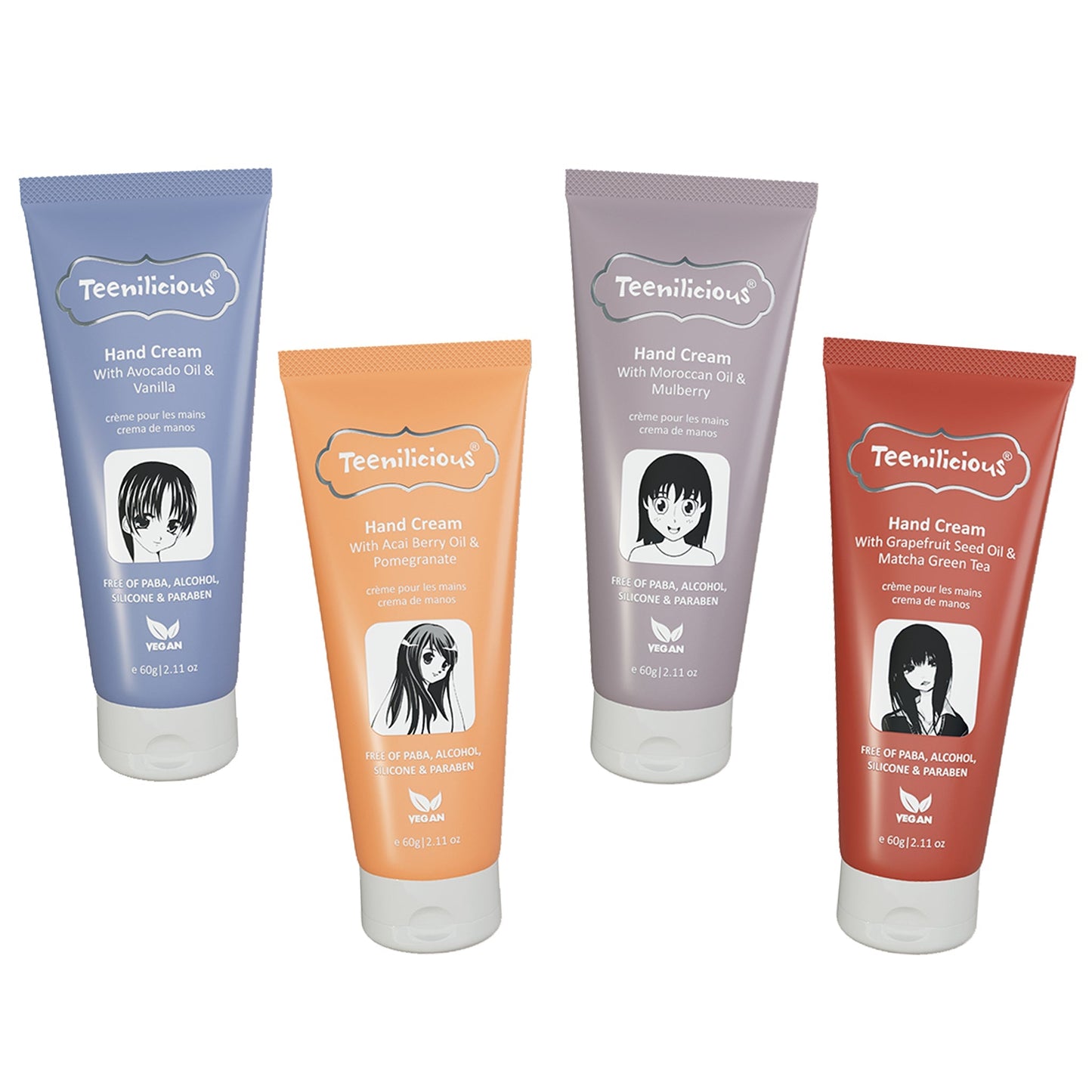 Teenilicious Hand Care Kit 240g - Hand Care Creams For Dry Hands, Hand & Cuticles Care 240g