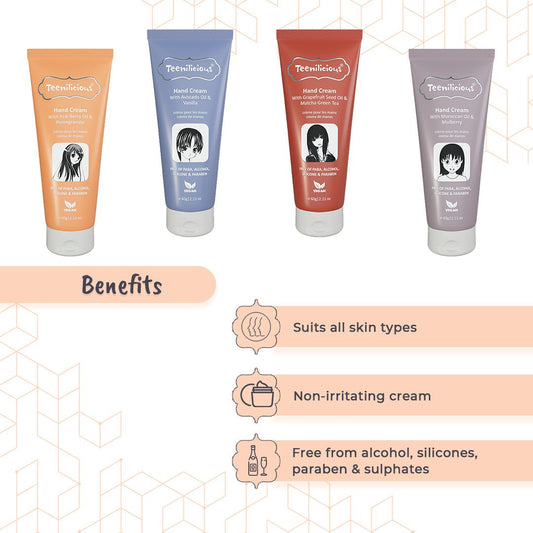 Teenilicious Hand Care Kit 240g - Hand Care Creams For Dry Hands, Hand & Cuticles Care 240g