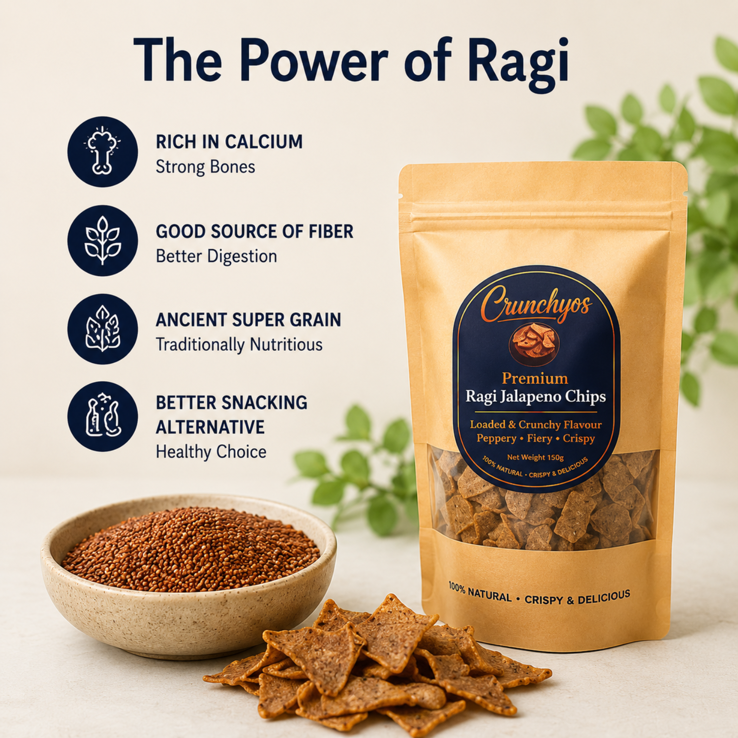 Ragi Jalapeno Chips 150g