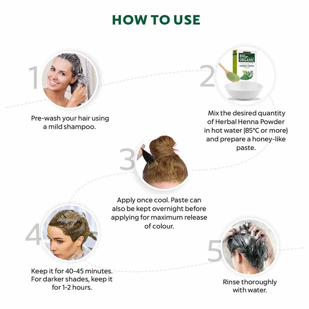 Bio Organic Herbal Henna Powder for Hair - Pack Of 3