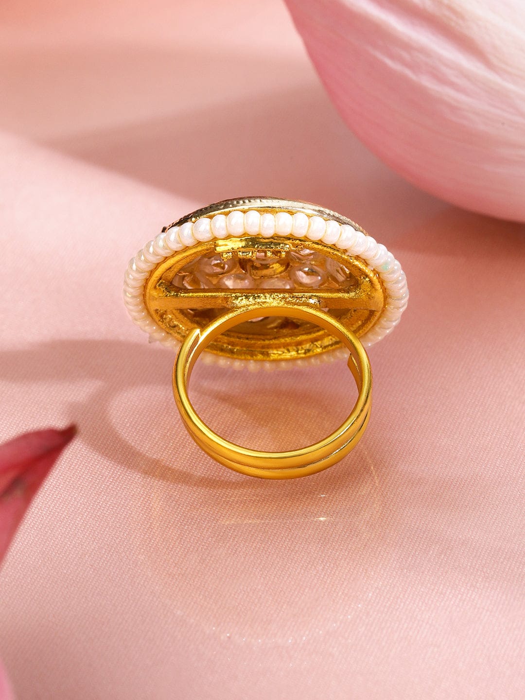 Heritage in Hues Kundan Ring フリーサイズ