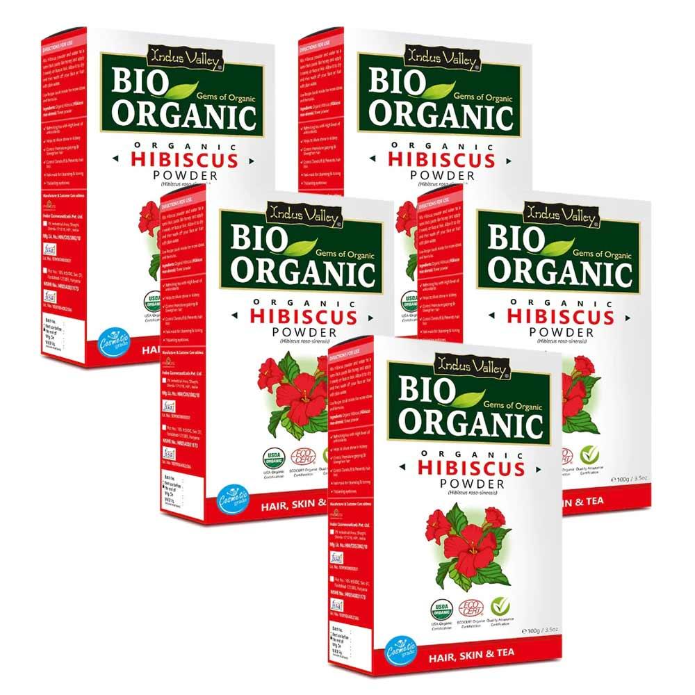 Bio Organic Hibiscus Powder 100gm. - Pack of 5 100g