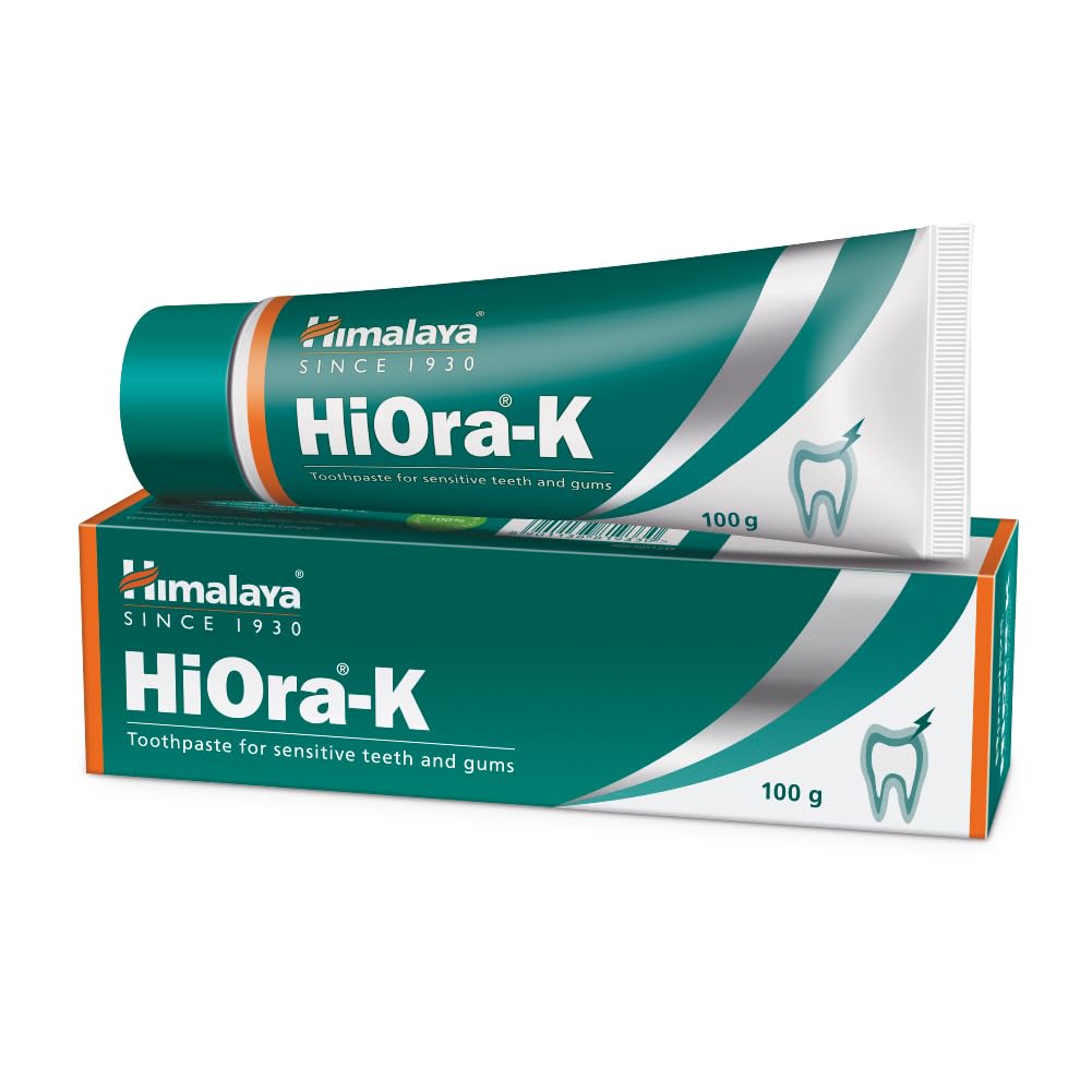 【Himalaya】HiOra-K トゥースペースト 100g パッケージ（箱とチューブ・正面）