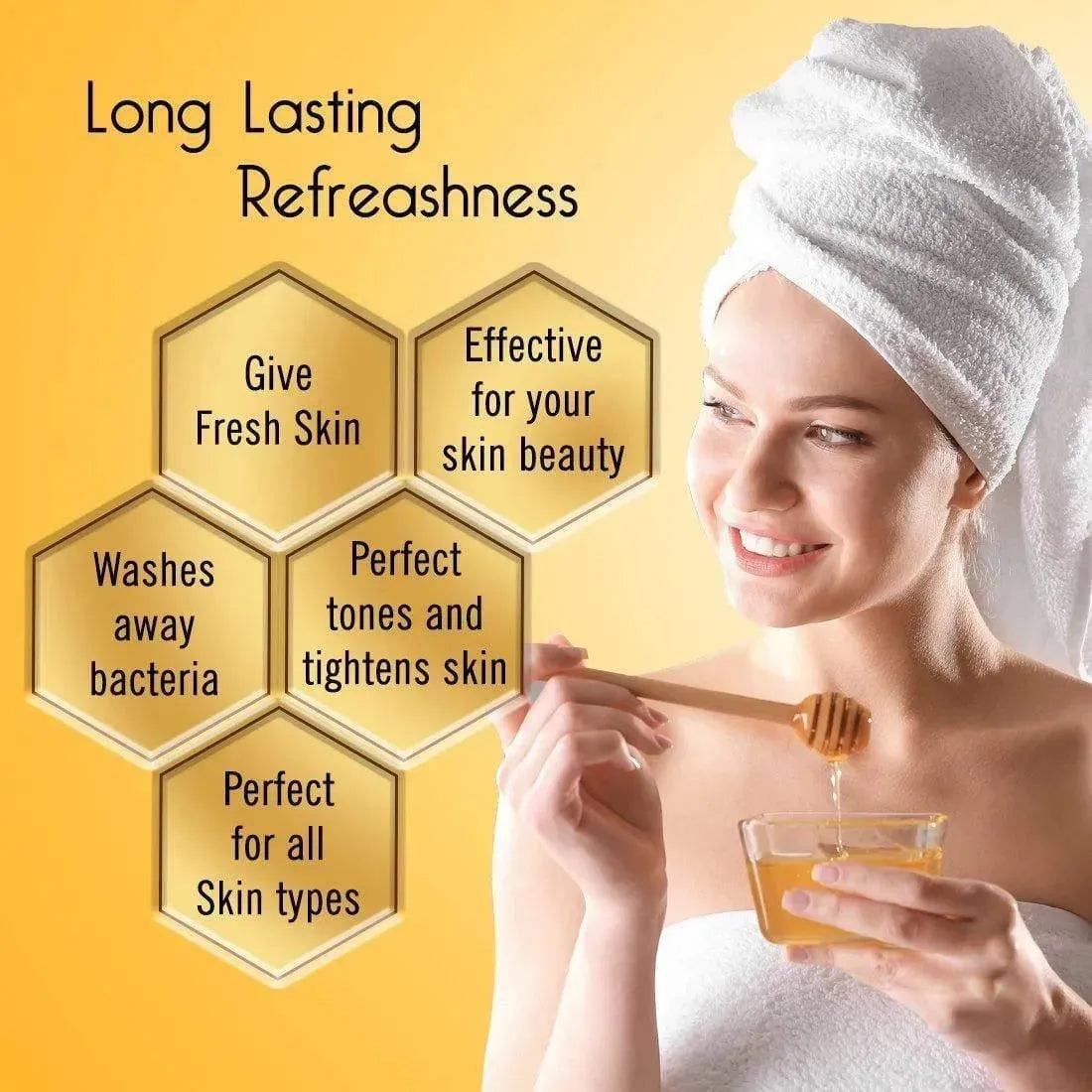 Honey Bodywash Enriched with Honey, Shower Gel with Skin Conditioner for All Skin Types 200ml