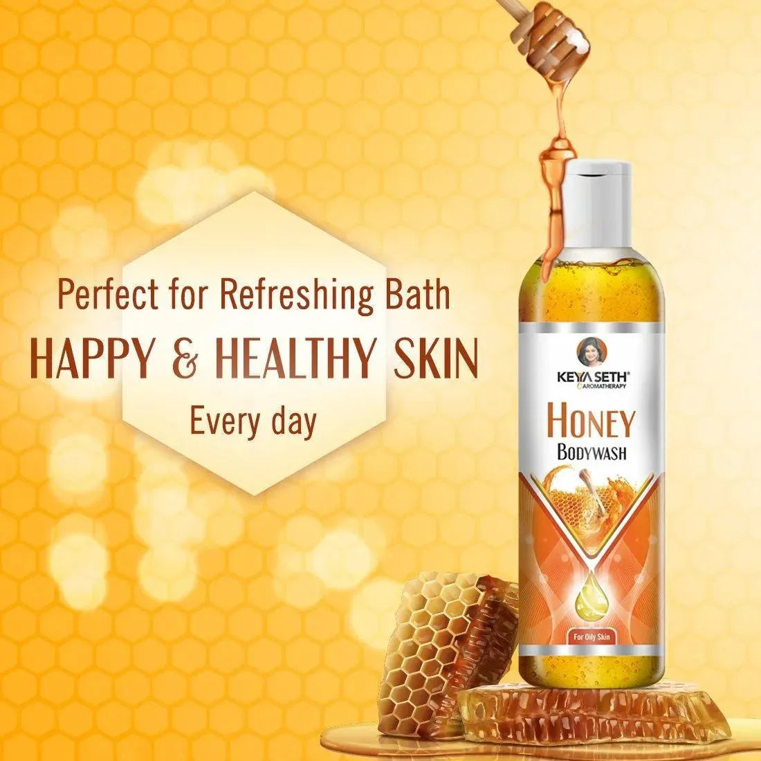 Honey Bodywash Enriched with Honey, Shower Gel with Skin Conditioner for All Skin Types 200ml