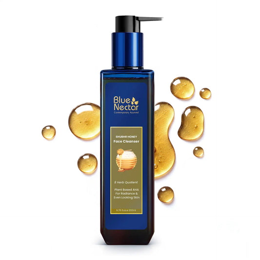 【Blue Nectar】 Honey Detan Face Wash for Glowing Skin (8 herbs)｜ハニー デタン フェイスウォッシュ ツヤ肌用（8種ハーブ）｜200ml