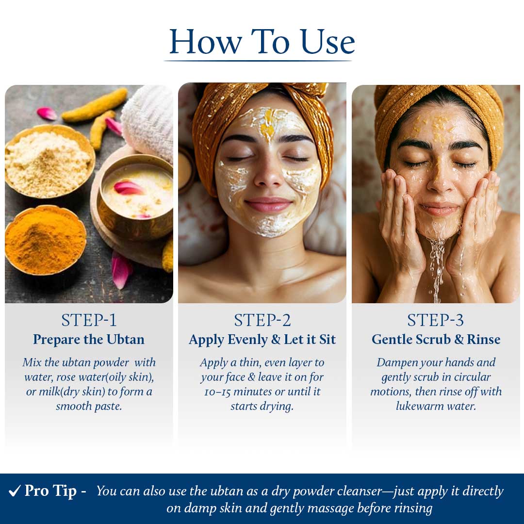 Turmeric Ubtan Powder Face Pack for Glowing Skin (9 herbs, 100 g + 15 g Free) 100g