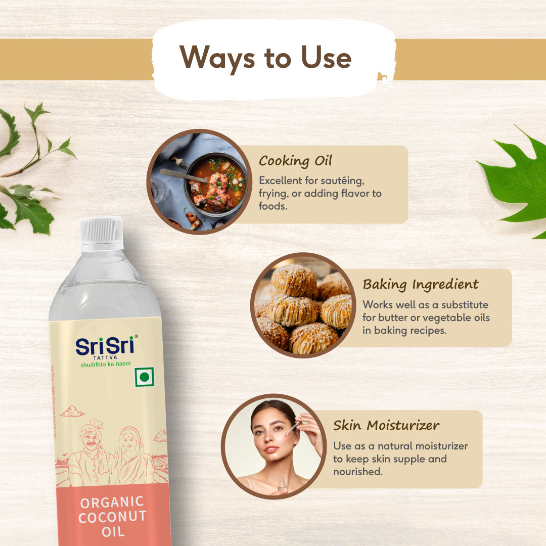 Organic Coconut Oil Bottle - Cold Pressed | Unrefined | 500 ml 500ml