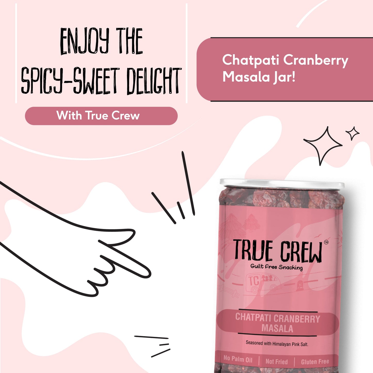 TRUE CREW Chatpati Cranberry Masala 100 g Jar 100g