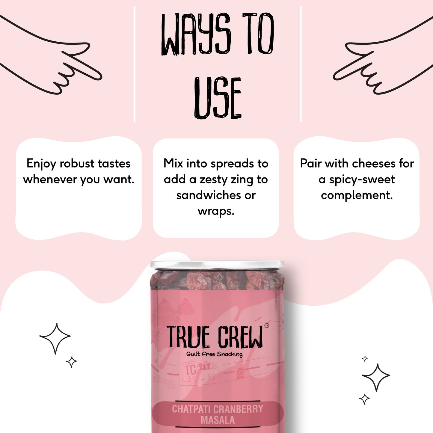 TRUE CREW Chatpati Cranberry Masala 100 g Jar 100g