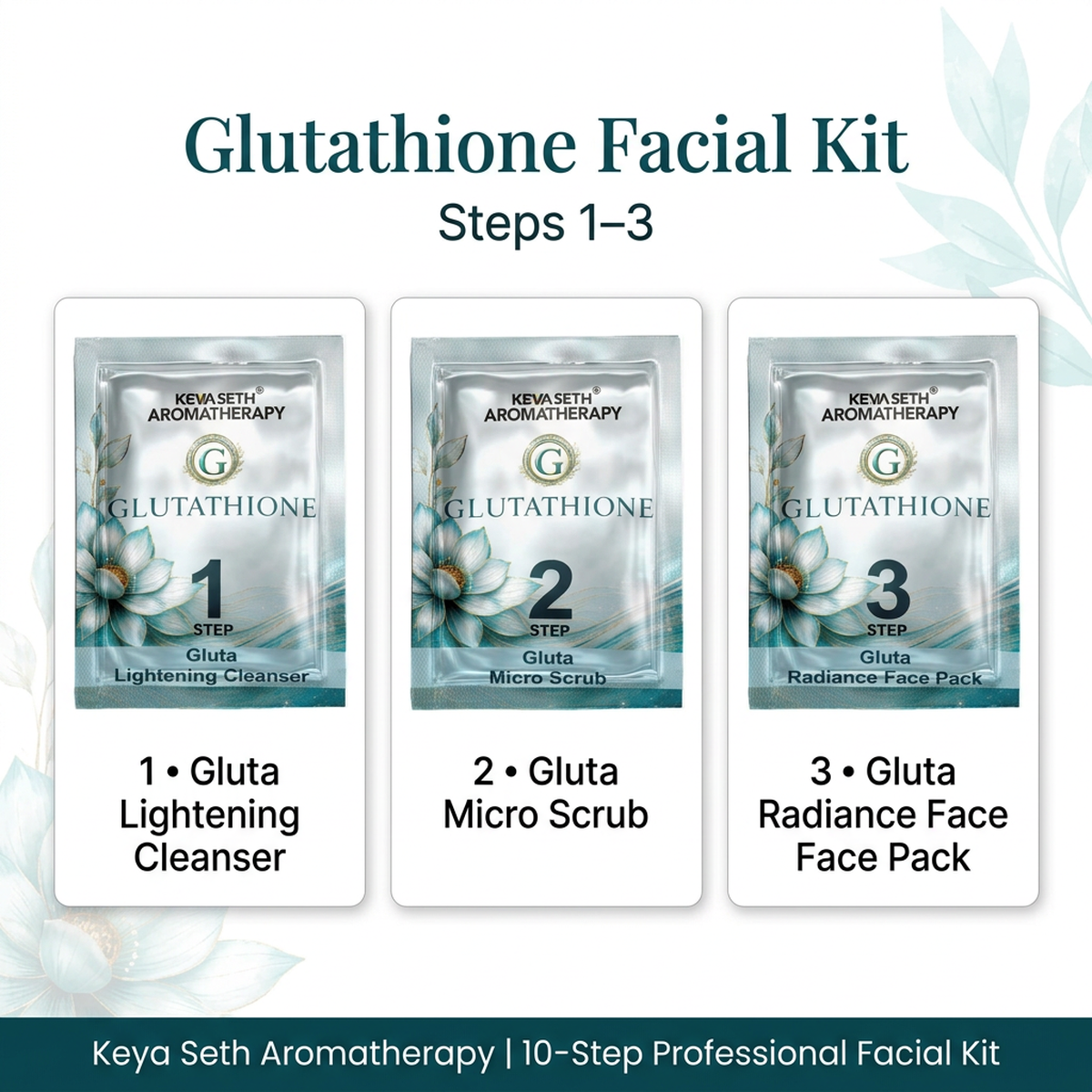 【Keya Seth】Glutathione 10-Step Professional Facial Kit - Skin Radiance Ritual Set｜グルタチオン 10 ステップ プロフェッショナル フェイシャルキット