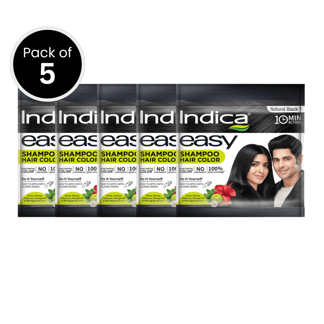 Indica Easy Hair Colour Natural Black 18g×5個入