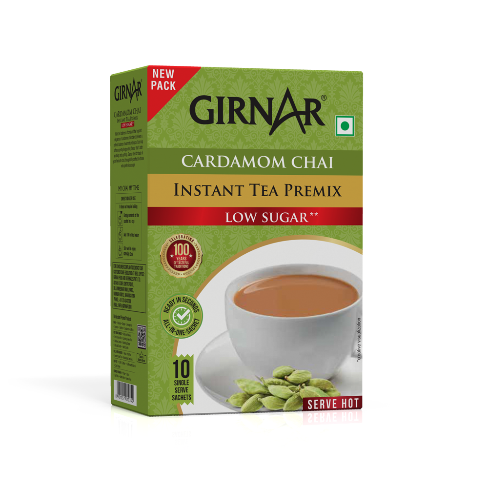 Instant Tea Premix With Cardamom (Low Sugar) 10 Sachets