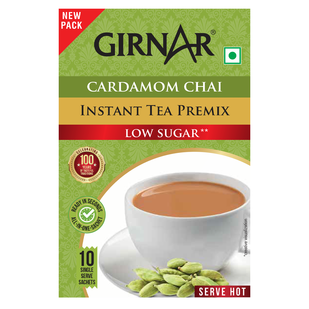 Instant Tea Premix With Cardamom (Low Sugar) 10 Sachets