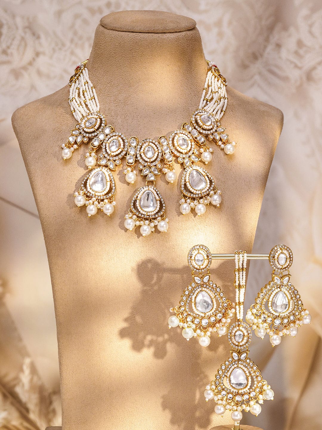 Ivory Glow Luxury Necklace Set フリーサイズ