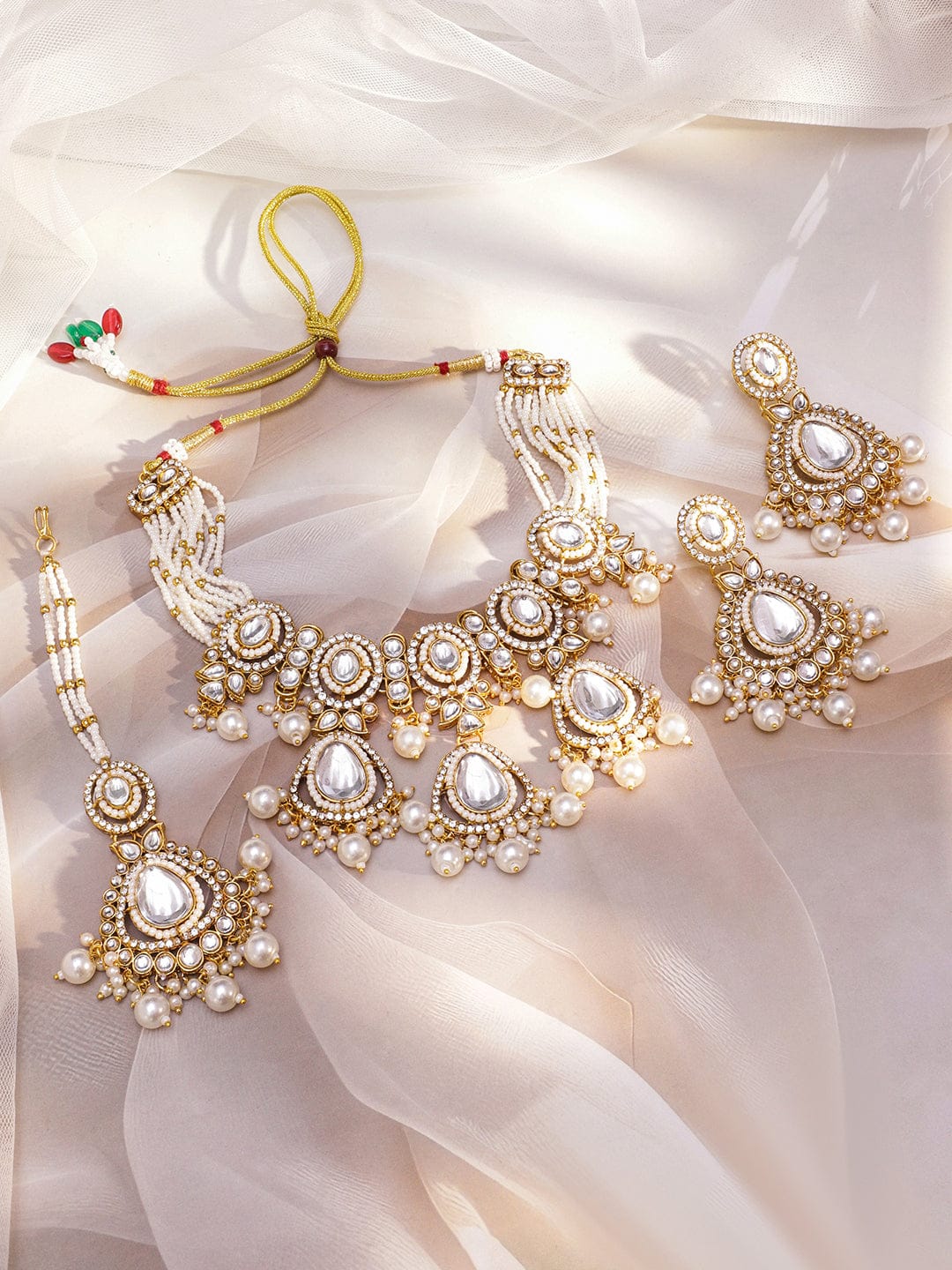 Ivory Glow Luxury Necklace Set フリーサイズ