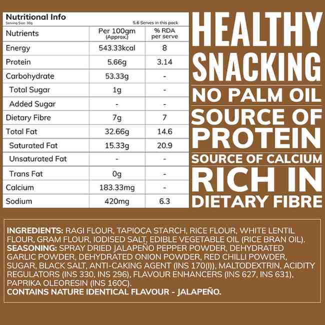 Jalapeno Ragi Chips 170g